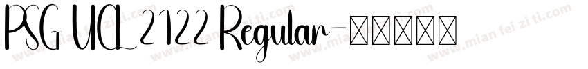 PSG UCL 2122 Regular字体转换